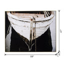 Large And Rectangular Wall Art With Frame, Wall Decor For Living Room - White / Blue