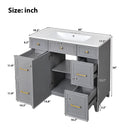 Bathroom Vanity With Ceramic Sink, Soft Close Doors, Adjustable Shelves