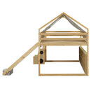 Loft Bed With House Shaped Frame And Tent