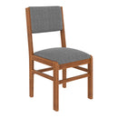 5 Pieces Rectangle Wooden Dining Table Set, Mid Century Modern Kitchen Table And 4 Upholstered Chairs For Home, Saving Space - Brown / Gray