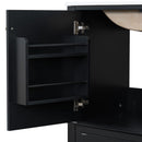30" Bathroom Vanity With Sink, 1 Door With Shelf And 3 Drawers, Soft Close Door - Black