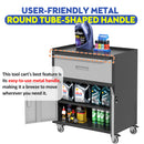 Sturdy And Durable Metal Tool Cabinet For Garage With Wheels Mobile Heavy Duty Storage Cabinet With 1 Drawer And 2 Locking Doors