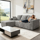 Corner Combination Sofa Sectional Couch With Soft Plush Fabric