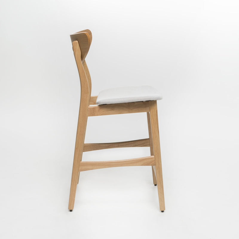 Retro Modern Counter Height Chair Set With Cushioned Seats