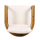 Abaco - Outdoor Patio 7 Pieces Dining Set With Chairs And Table - Teak / Beige