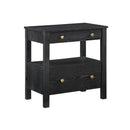 Danielle - 2 Drawer Nightstand With Knobs - Black
