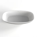 Soaking Bathtub, Freestanding, Solid Surface - Matte White