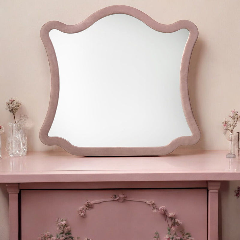 Salonia - Mirror - Pink Velvet - Atlantic Fine Furniture Inc