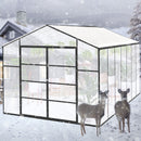 Gain Height Windproof Aluminum Greenhouse With Raised Base