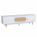 70" TV Stand With Drawers - White