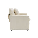 Modern Classic Corduroy Fabric Single Chair Deep Seat Sofa With Pillow