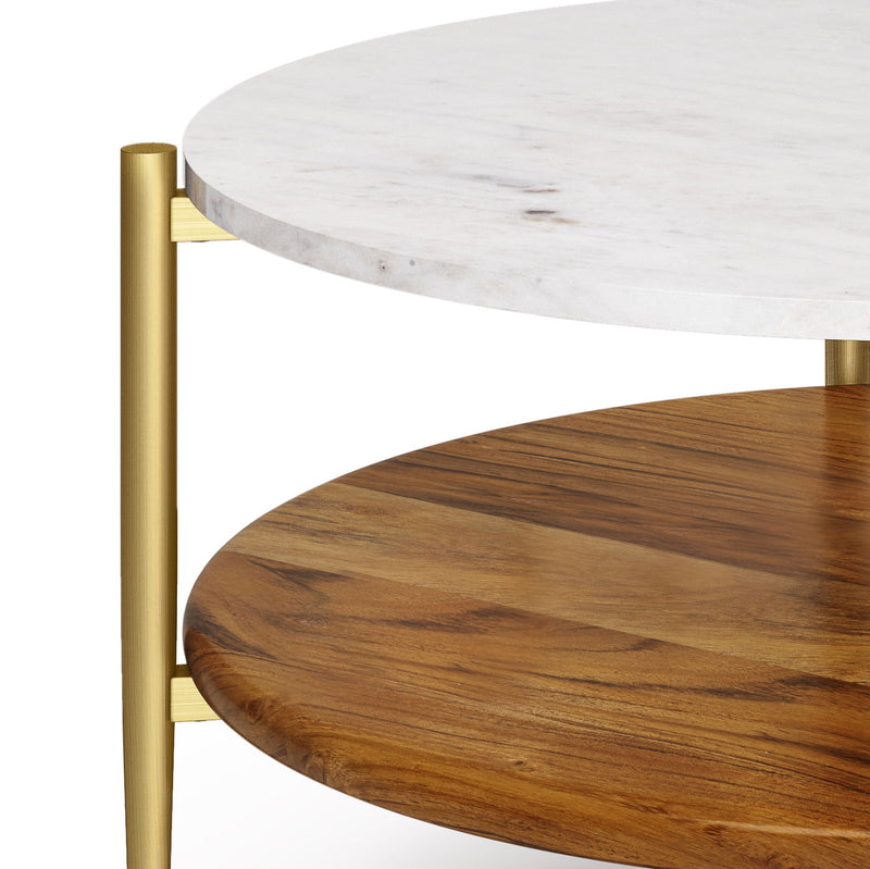 Wagner - Round Marble & Wood Table