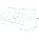 Vintage Inspired 3 Seat Sofa With Tufted Cushions