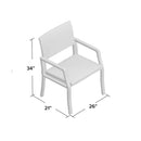 Outdoor Wicker Dining Chair With Water Resistant Cushions (Set of 2) - White / Brown