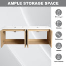 Wall-Mounted Bathroom Vanity With Resin Sink And Soft Closing Doors