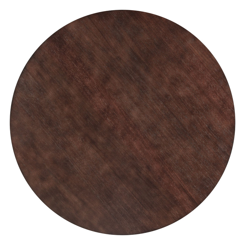 5 Piece Round Dining Table And Chair Set With Unique Legs And Hollow Chair Back
