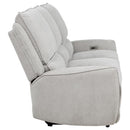 Sylmar - Chenille Upholstered Power Reclining Sofa - Dove Gray