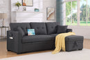 Luxurious Comfort Sectional Sofa Bed - Dark Gray