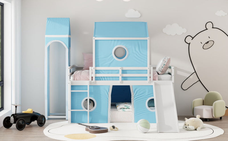 Loft Bed & Slide Tent And Tower