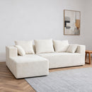 Modular Corner Sofa With Soft Linen Fabric