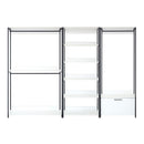 Fiona - Freestanding Walk In Wood Closet System With Metal Frame Melamine - White