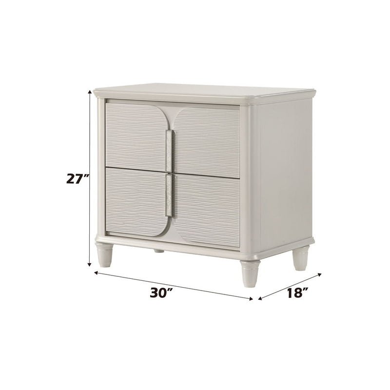 Laveda - Nightstand - Pearl White Finish