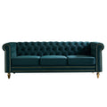 Chesterfield - Velvet Sofa 84.65" For Living Room