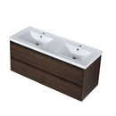 Modern Floating Bathroom Vanity With Dual Resin Sink, Soft Close Drawers