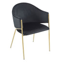 Modern Upholstered Dining Chair With Frame And Plush Velvet