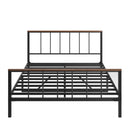 Metal Platform Bed frame with Headboard and Footboard,Sturdy Metal Frame, No Box Spring Needed(Full)