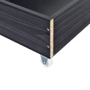 Upholstered Platform Bed With LED Frame, With Trundle And 2 Drawers
