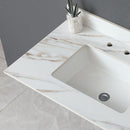 Vanity Top With Undermount Sink And Backsplash, Sintered Stone