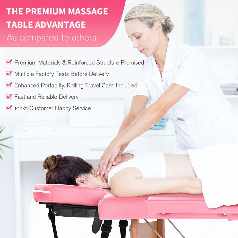 Portable Massage Table Bed With Carrying Case