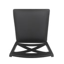 Farmhouse Style Counter Height Chair With Upholstered Seat