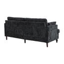 Chenille 2 Seater Sofa With LED Light, USB Charging Port, And Storage Bag