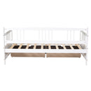 Twin Size Daybed Wood Bed with Two Drawers,White(OLD SKU:LP000057AAK)