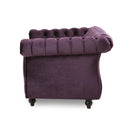 Nexuson - Upholstered Chesterfield Chair With Deep Tufted And Nailhead Trim