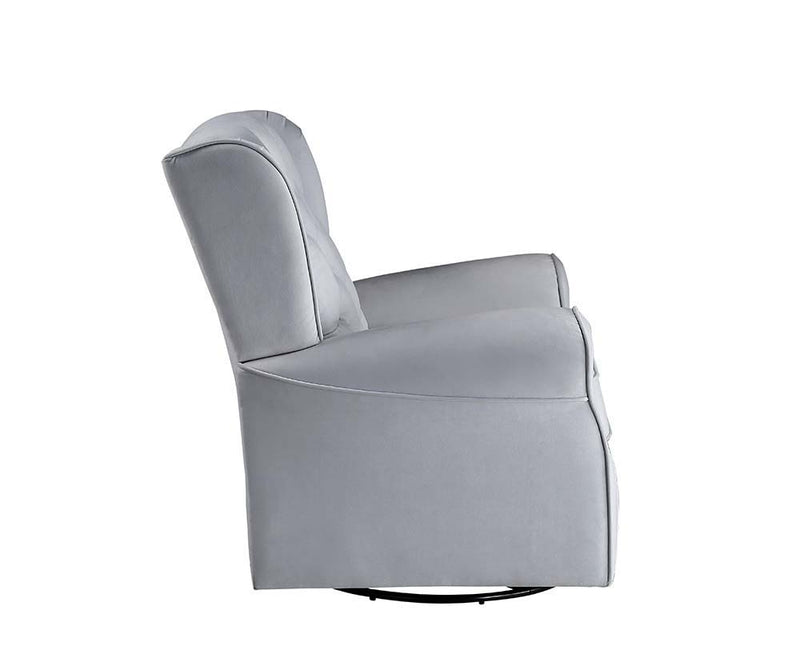 Zeger - Swivel Chair - Gray Fabric - Atlantic Fine Furniture Inc