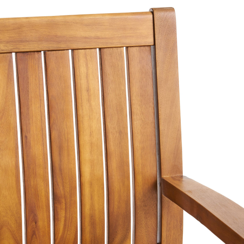 Amethyst - Outdoor Dining Chair With Slat Design (Set of 2) - Natural