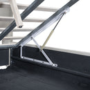 Queen Size & Twin XL Size Upholstered Platform Bed, Mother & Child Bed with Hydraulic Storage System, Drawer Box, Bedhead storage shelf and Two pairs of sockets & USB Ports, PU Leather, Beige