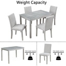 Dining Table Set With Crystal Decoration And Upholstered Chairs