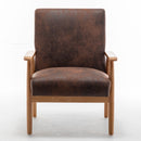 Wide Classic Mid-Century Modern Arm Chair - Brown