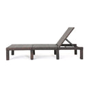 Outdoor Chaise Lounge With Wicker Design And Adjustable Backrest - Brown