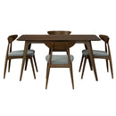 5 Piece Dining Set With Ergonomic Chairs