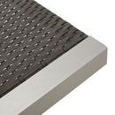 Cape - Coral Wicker C Shaped Table Modern DesignRattan And Aluminum Frame - Brown