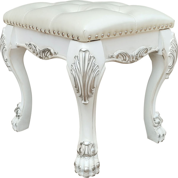 Dresden II - Vanity Stool - Bone White