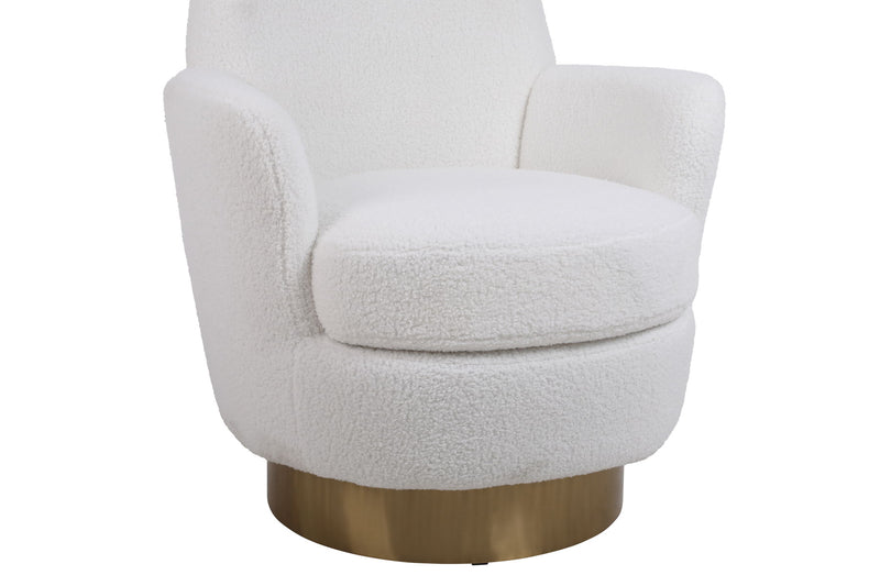 Swivel Barrel Chair, Swivel Accent Chairs Armchair For Living Room, Reading Chairs For Bedroom Comfy, Round Barrel Chairs With Gold Stainless Steel Base