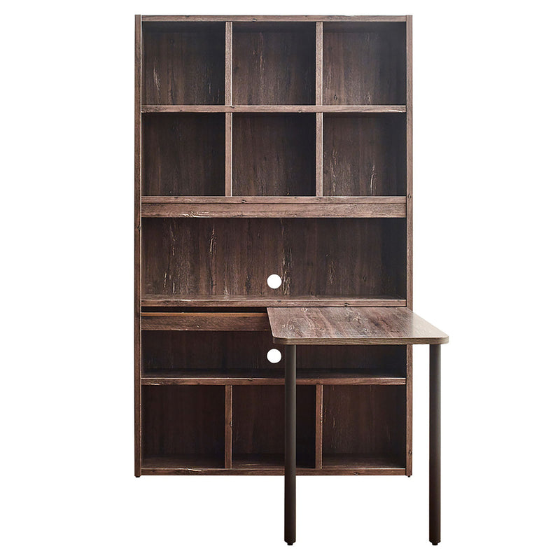 Perrisk - Desk With Bookcase
