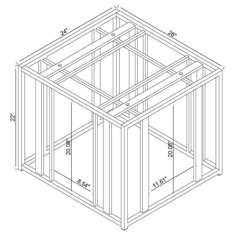 Adri - Rectangular Glass Top Side End Table