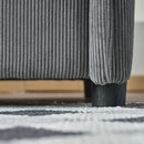 Comfy Corduroy Oversized Chaise Lounge Chair With Ottoman And Storage